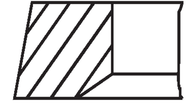 Комплект поршневих кілець 040 01 N1 MAHLE #1