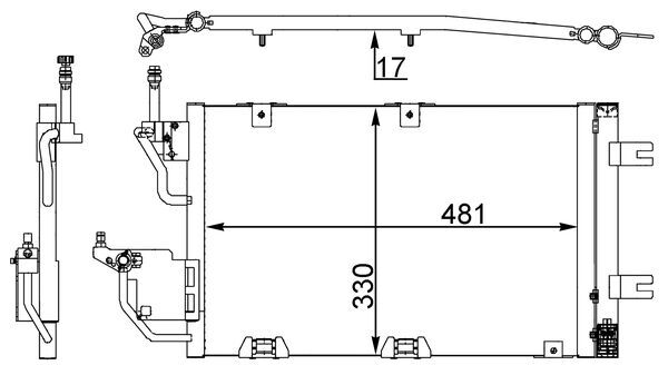 Конденсатор, кондиционер   AC 400 000S   MAHLE