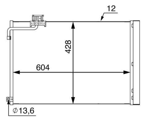 Конденсатор, кондиционер   AC 51 000S   MAHLE