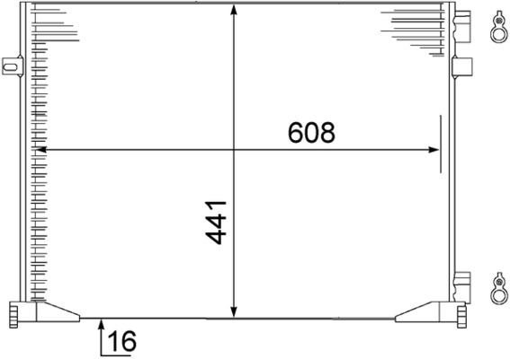 Конденсатор, кондиционер   AC 528 000S   MAHLE