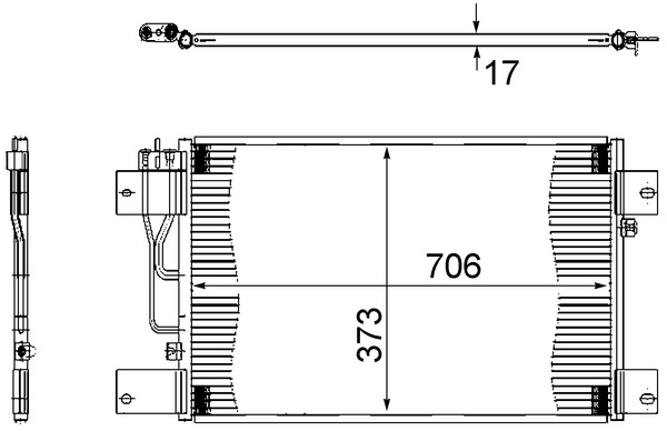 Конденсатор, кондиционер   AC 533 000S   MAHLE