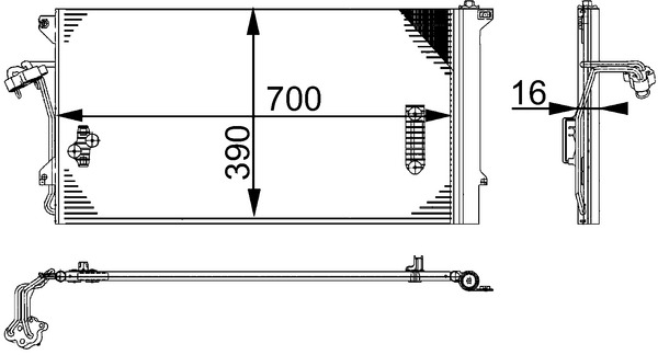 Конденсатор, кондиционер   AC 659 000S   MAHLE