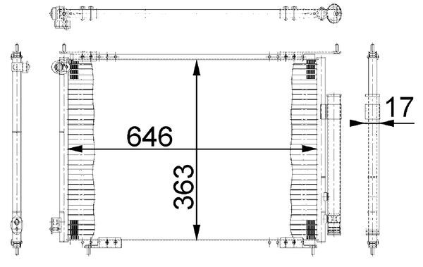 Конденсатор, кондиционер   AC 678 000S   MAHLE