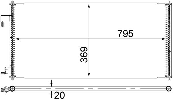 Конденсатор, кондиционер   AC 689 000S   MAHLE