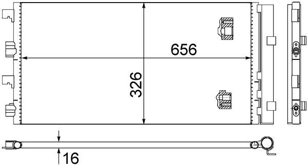 Конденсатор, кондиционер   AC 724 000S   MAHLE