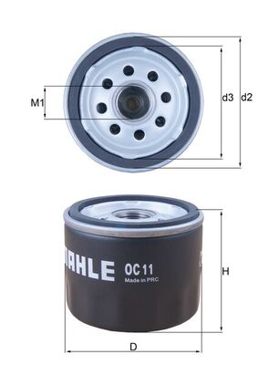 Масляный фильтр   OC 11   MAHLE