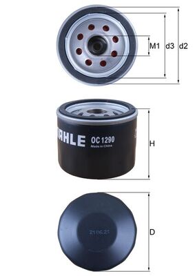 Масляный фильтр   OC 1290   MAHLE