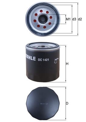 Масляный фильтр   OC 1421   MAHLE