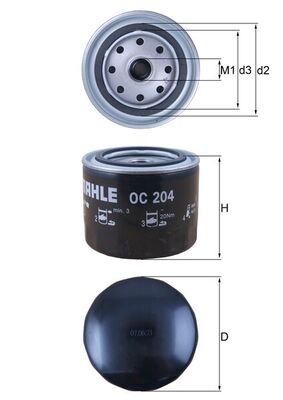 Оливний фільтр   OC 204   MAHLE