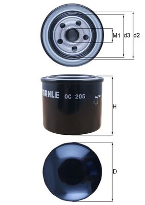 Масляный фильтр   OC 205   MAHLE