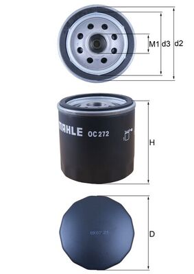 Масляный фильтр   OC 272   MAHLE