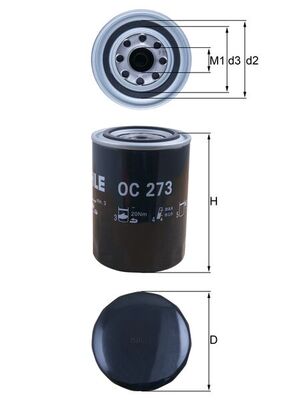 Оливний фільтр   OC 273   MAHLE