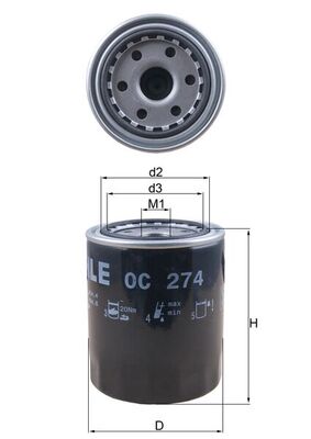 Масляный фильтр   OC 274   MAHLE