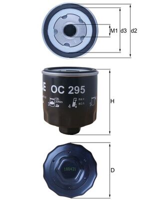 Масляный фильтр   OC 295   MAHLE