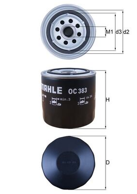 Масляный фильтр   OC 383   MAHLE