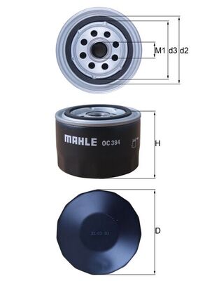 Масляный фильтр   OC 384   MAHLE