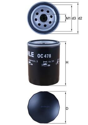 Масляный фильтр   OC 478   MAHLE