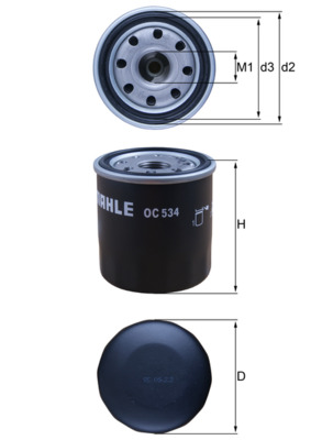 Масляный фильтр   OC 534   MAHLE