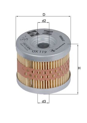 Оливний фільтр   OX 119   MAHLE