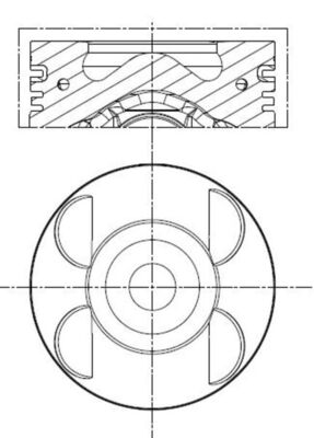 Поршень   001 PI 00105 000   MAHLE