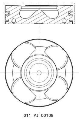 Поршень   011 PI 00108 000   MAHLE