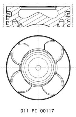 Поршень   011 PI 00117 000   MAHLE