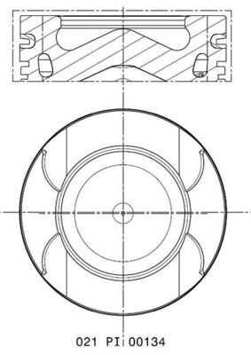 Поршень   021 PI 00134 000   MAHLE