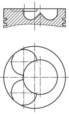 Поршень   028 06 00   MAHLE