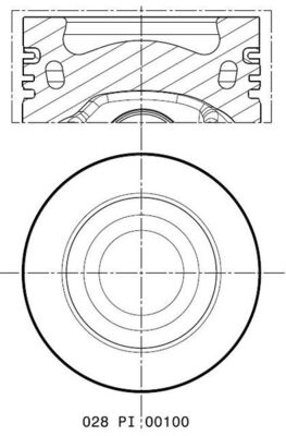 Поршень   028 PI 00100 000   MAHLE