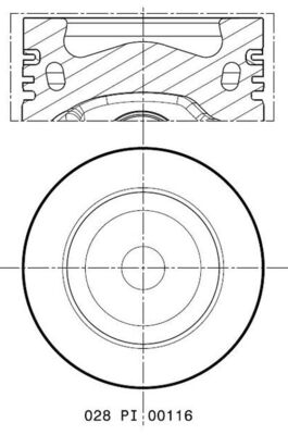 Поршень   028 PI 00116 000   MAHLE