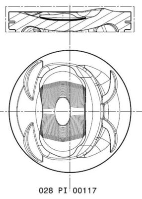 Поршень   028 PI 00117 000   MAHLE