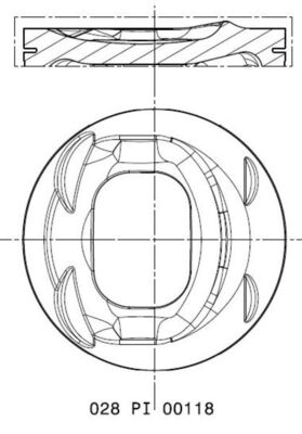 Поршень   028 PI 00118 000   MAHLE