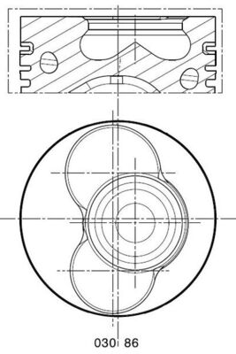 Поршень   030 86 00   MAHLE