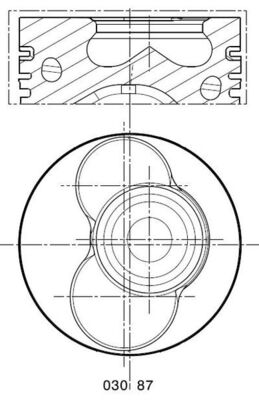 Поршень   030 87 00   MAHLE