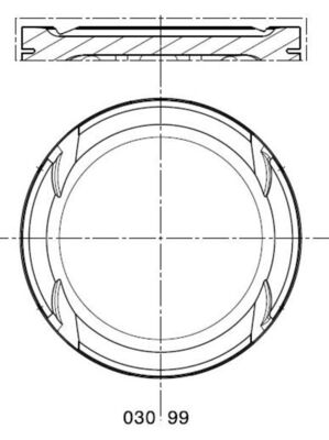 Поршень   030 99 02   MAHLE