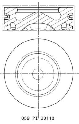 Поршень   039 PI 00113 000   MAHLE