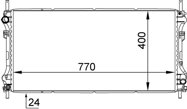 Радиатор, охлаждение двигателя   CR 1143 000S   MAHLE