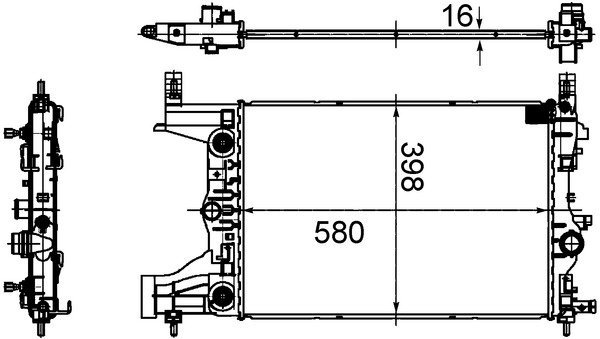 Радіатор, система охолодження двигуна   CR 2122 000S   MAHLE