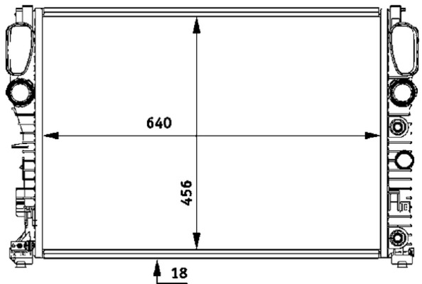 Радиатор, охлаждение двигателя CR 512 000S MAHLE #1