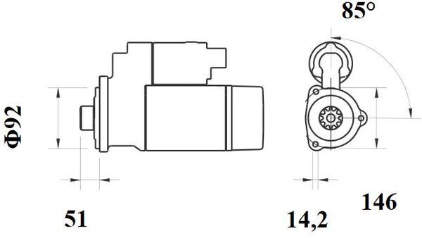 Стартер   MS 754   MAHLE