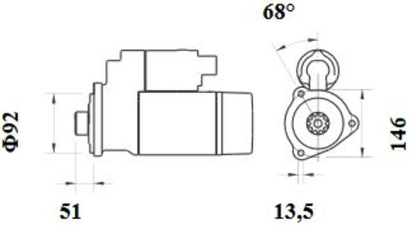 Стартер   MS 778   MAHLE