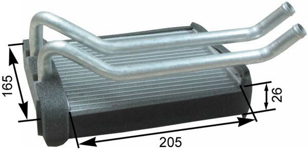 Теплообмінник, система опалення салону AH 174 000P MAHLE #1