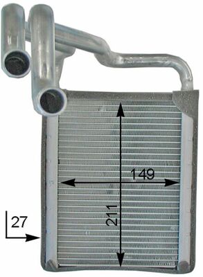 Теплообмінник, система опалення салону AH 203 000P MAHLE #2