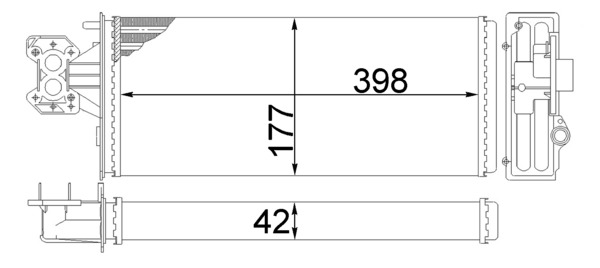 Теплообмінник, система опалення салону   AH 62 000S   MAHLE