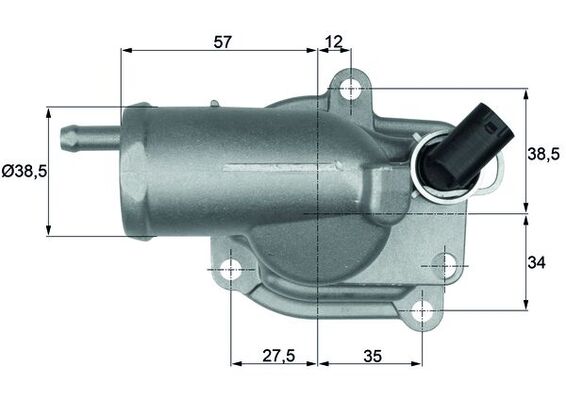 Термостат, охлаждающая жидкость   TH 10 87   MAHLE