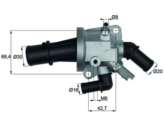 Термостат, охлаждающая жидкость   TI 153 88   MAHLE