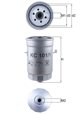 Фільтр палива   KC 101/1   MAHLE