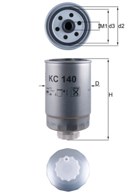 Топливный фильтр   KC 140   MAHLE