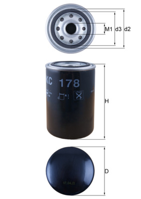 Фільтр палива   KC 178   MAHLE