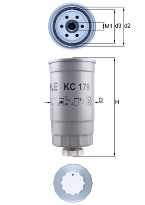 Топливный фильтр   KC 179   MAHLE